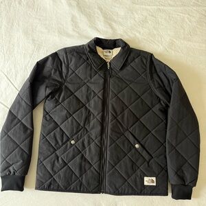 The North Face Black Quilted Sherpa-Lined Jacket